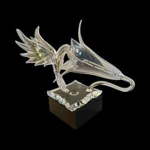 Lillie Glassblowers, Atlanta, Ga., Glass Sculpture, Hummingbird and Lily.